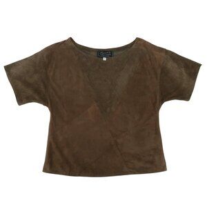 vtg BEGED-OR perf suede top sz M
